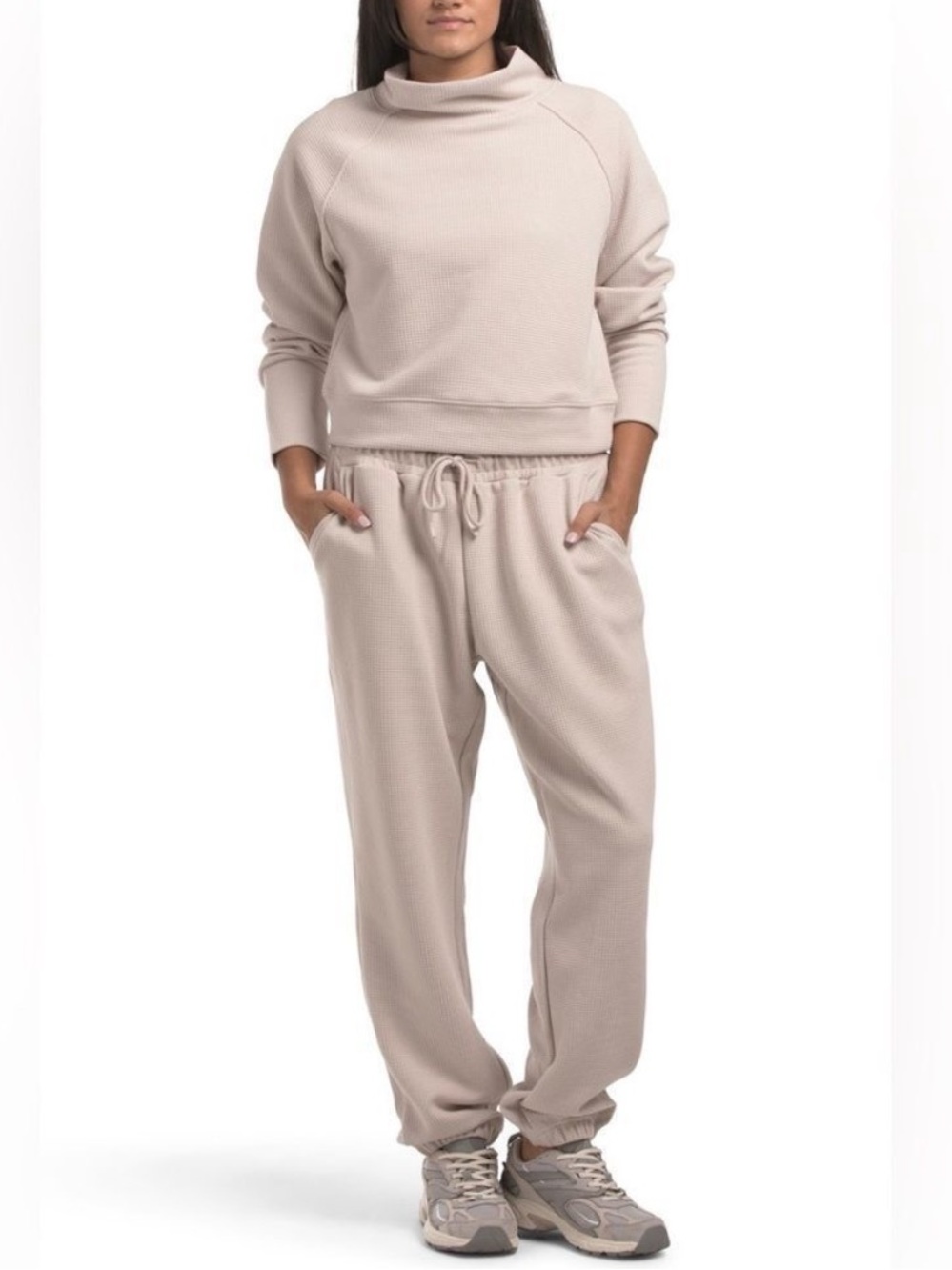 Move Theology Set Weekender Sweater Set Cowl Neck Joggers Sweatshirt Medium